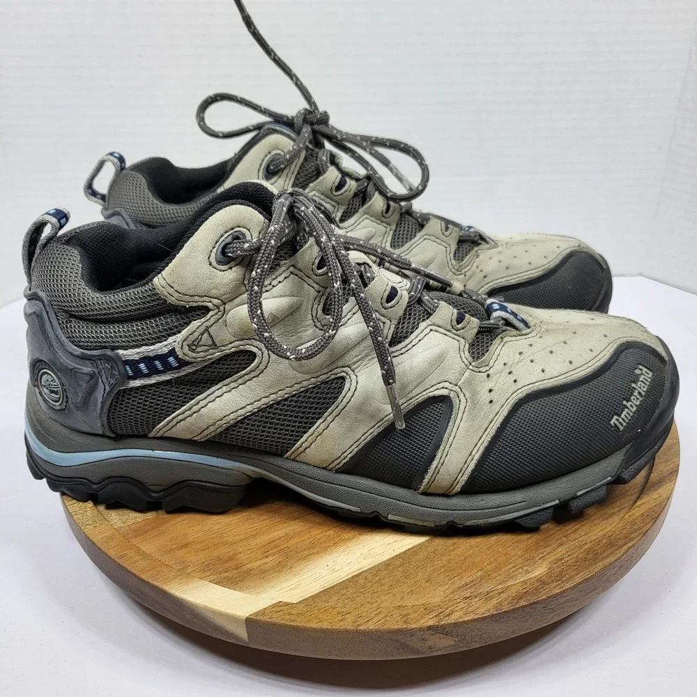 Timberland Hiking Shoes Mens‎ 9M Grey Tan 15690 Gorpcore Trail Sneakers